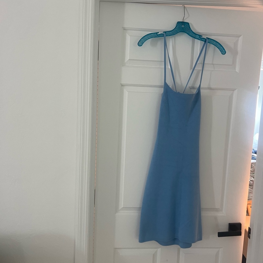Abercrombie & Fitch Blue Spaghetti Strap Slip Dress
